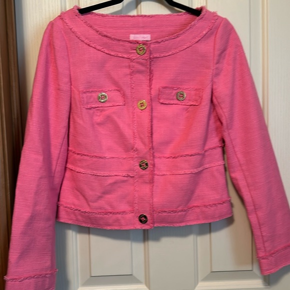 Lilly Pulitzer Jackets & Blazers - Lilly Pulitzer Millie Hottie Pink Tweed Jacket